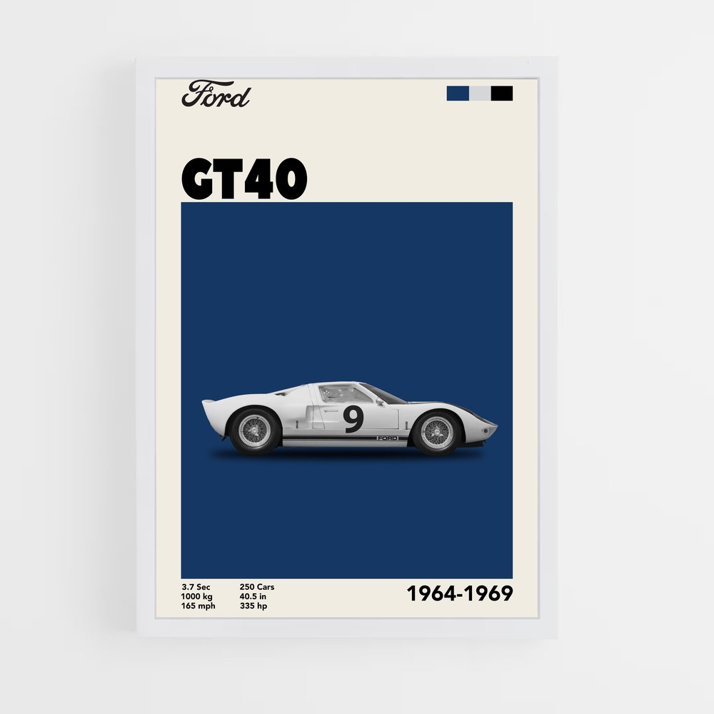 Poster GT40 Legends – affiche Moto Guzzi (vue 3)